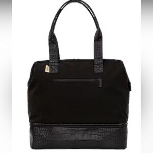 The Convertible Mini Weekender 
in Black Croc